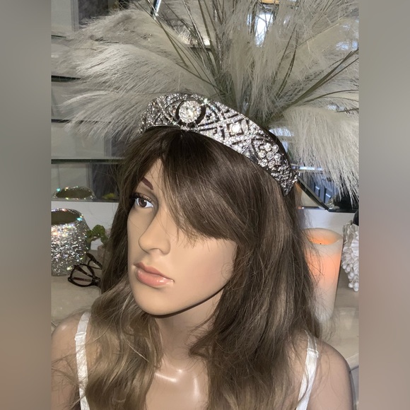 Luxury Crown Bridal Tiara Bridal Rhinestone Hair Accessory Wedding - Picture 1 of 8